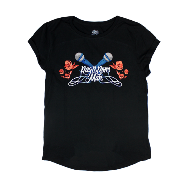 MICROPHONE WOMENS BLACK T-SHIRT