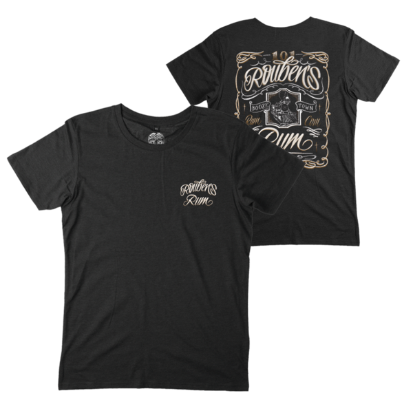 ROUBEN'S RUM BLACK T-SHIRT
